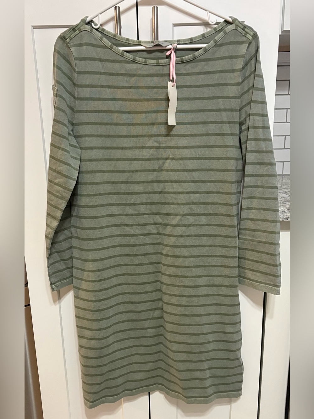 Vineyard Vines Long Sleeve Garment Dyed Cotton Knit Striped Dress Size Small NWT